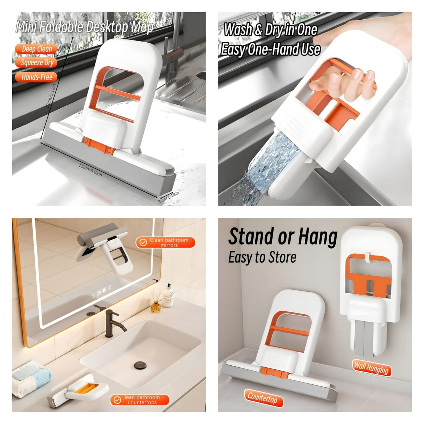 Mini Foldable Squeeze Mop